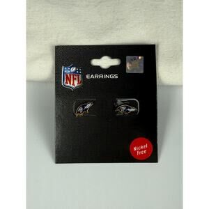 Baltimore Ravens Logo Post Stud Earrings NFL Football Jewelry Nickel Free NEW